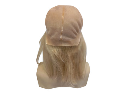 Long Straight Blonde Human Hair Wig - Invisible Shoulder Length Wig