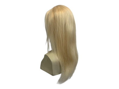 Long Straight Platinum Blonde Human Hair Lace Front Wig