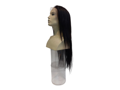 Extra Long Straight Black Human Hair Lace Front Wig