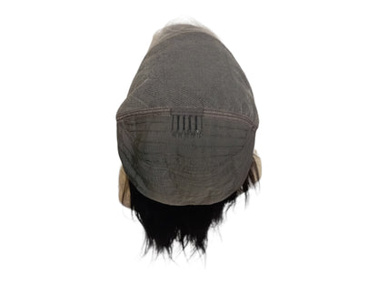 Extra Long Straight Black Human Hair Lace Front Wig