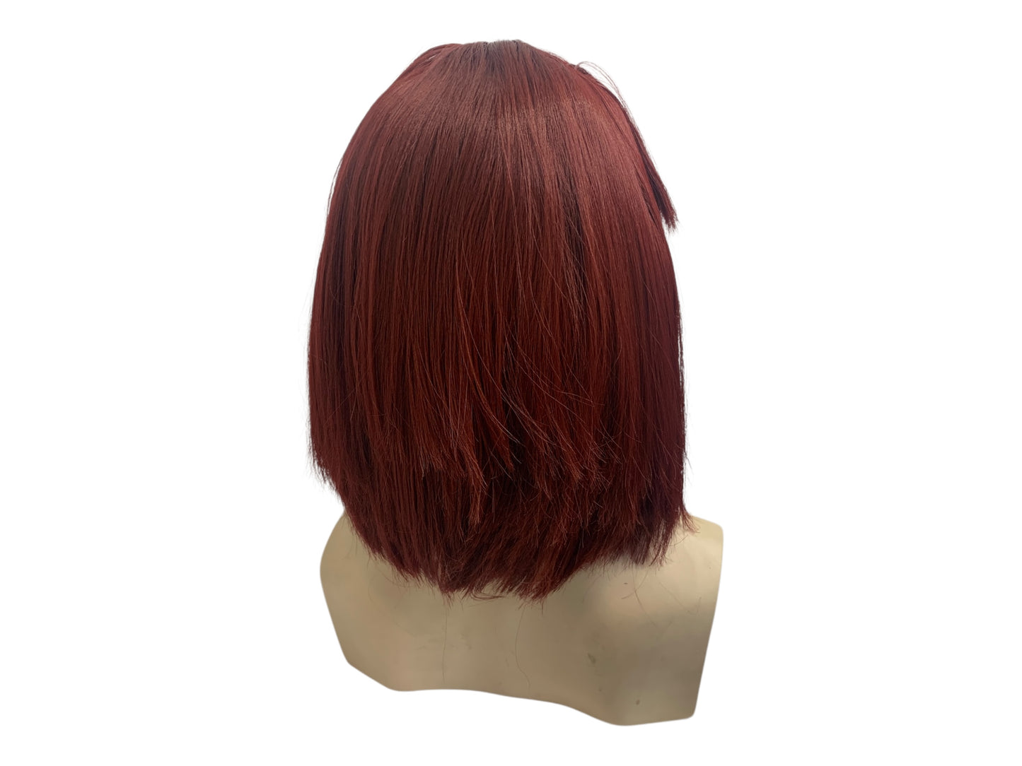 Auburn Short Bob Wig Straight with Bangs