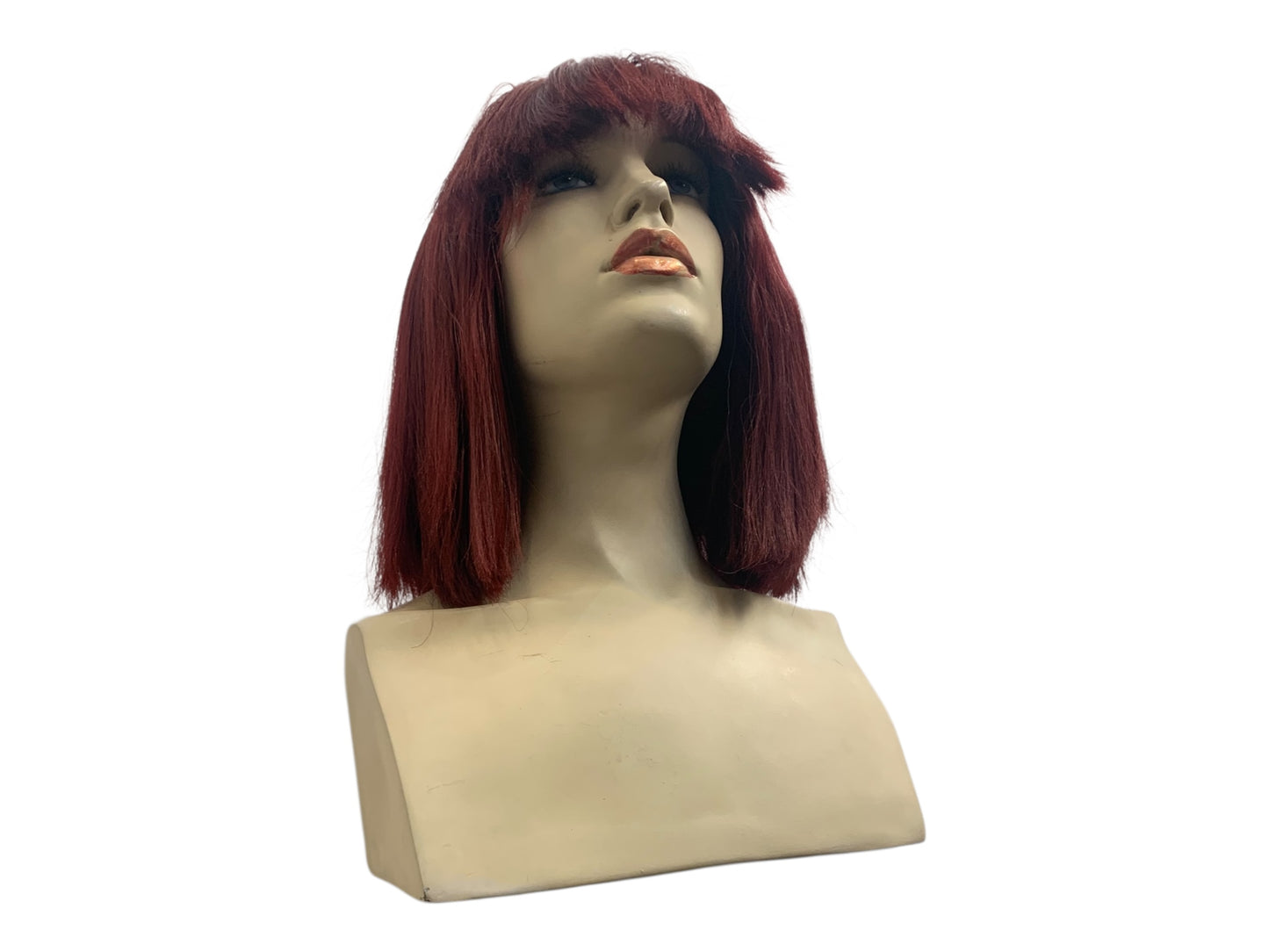 Auburn Short Bob Wig Straight with Bangs