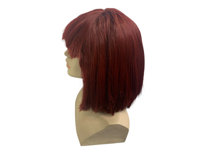 Auburn Short Bob Wig Straight with Bangs