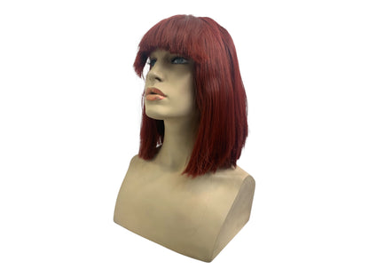 Auburn Short Bob Wig Straight with Bangs