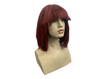 Auburn Short Bob Wig Straight with Bangs