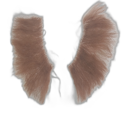 Large Human Hair Auburn Sideburns on Lace