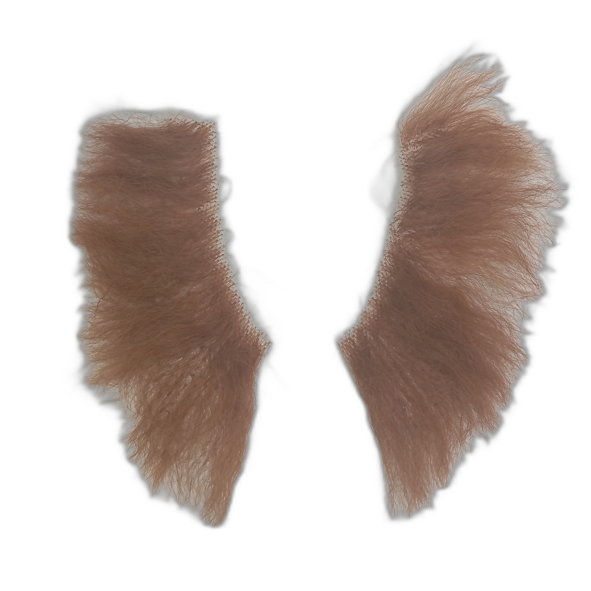 Large Human Hair Auburn Sideburns on Lace