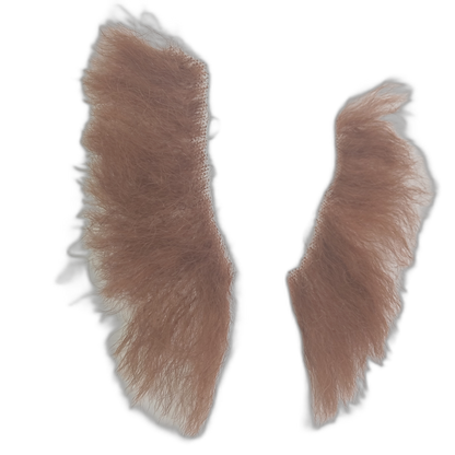 Large Human Hair Auburn Sideburns on Lace