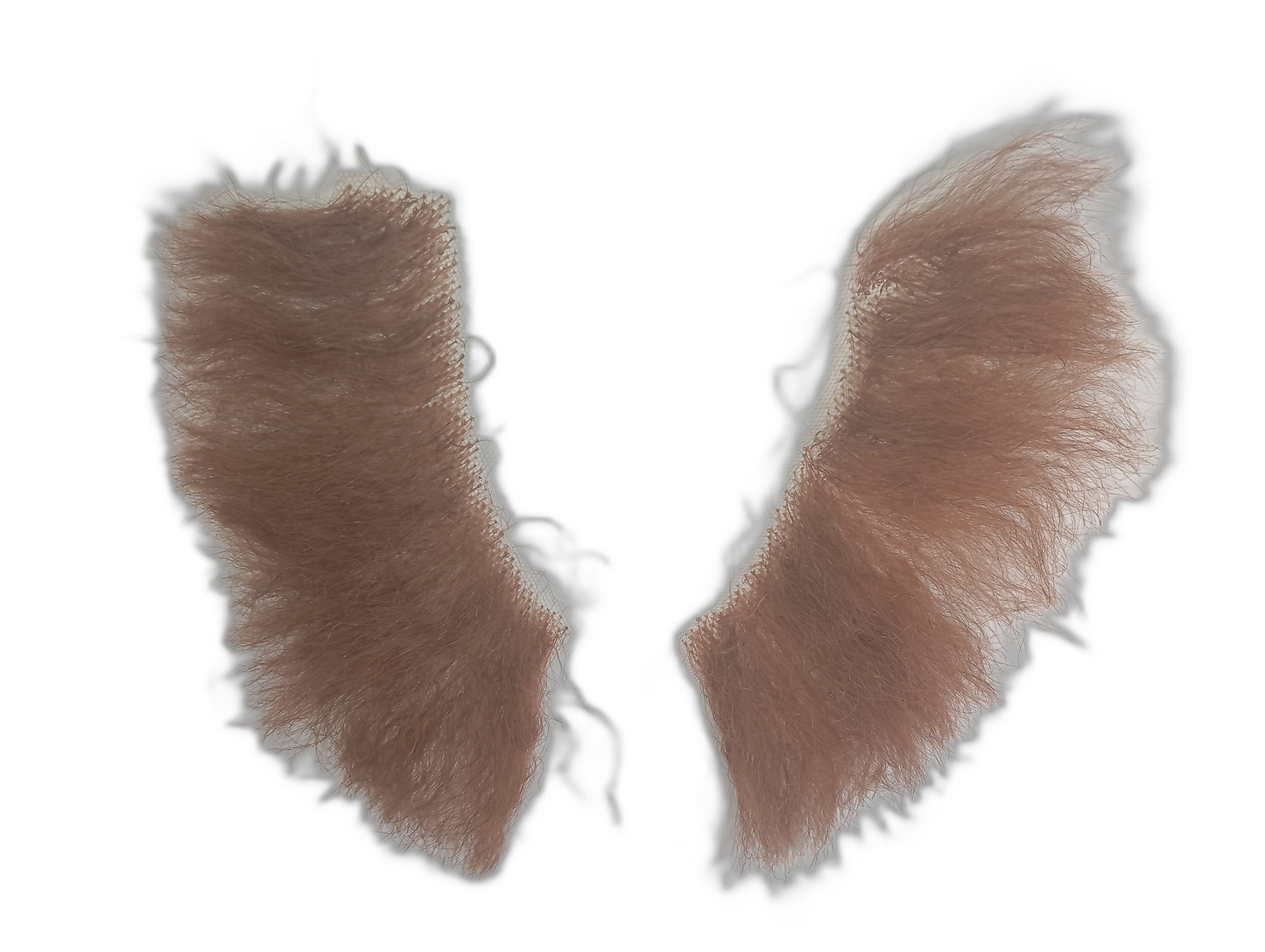 Large Human Hair Auburn Sideburns on Lace