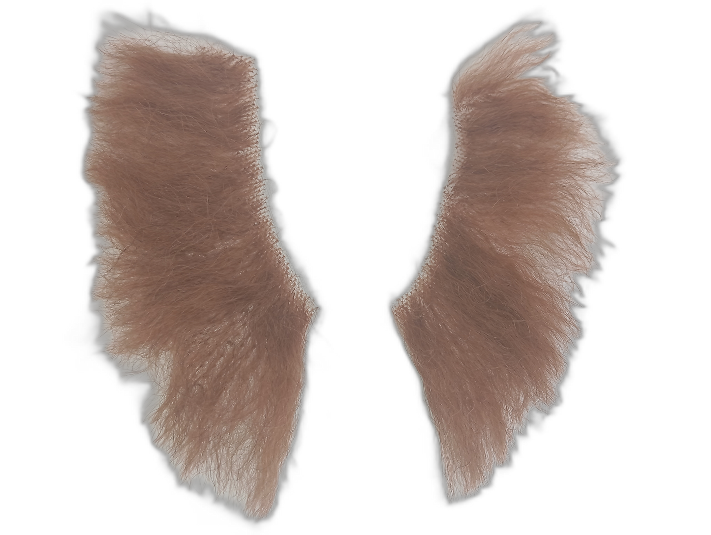 Large Human Hair Auburn Sideburns on Lace