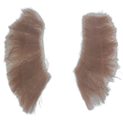 Large Human Hair Auburn Sideburns on Lace