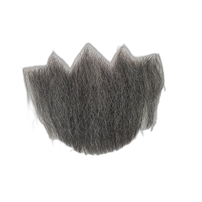 Large Gray Underchin Handmade Beard on Lace