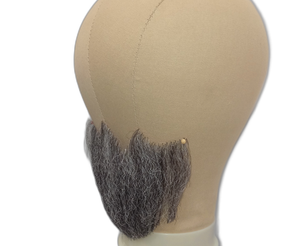 Large Gray Underchin Handmade Beard on Lace