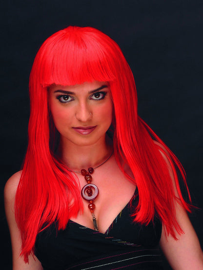 Long hair wig with fringe in various colors