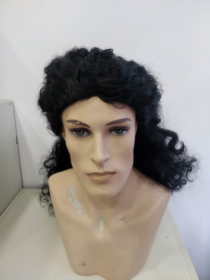 Warrior 's Black Wavy - Curly Long Wig