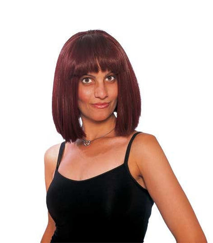 Auburn Short Bob Wig Straight with Bangs