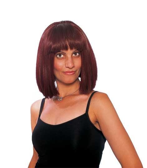 Auburn Short Bob Wig Straight with Bangs