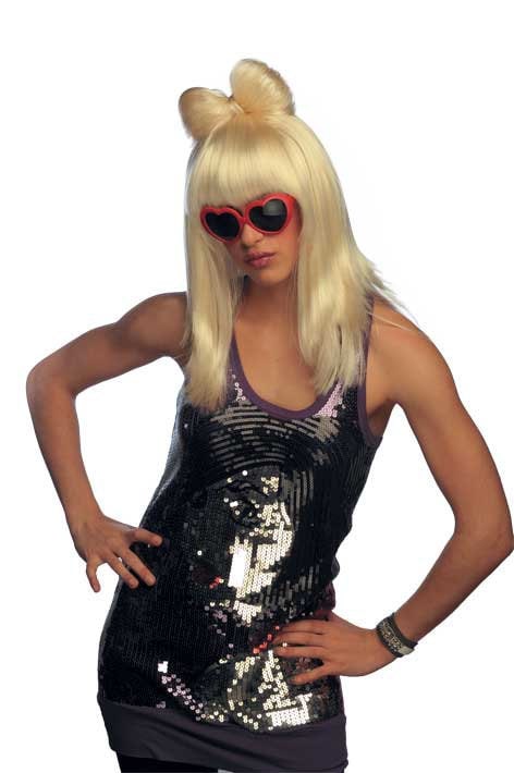 Lady realistic looking blonde color Hair Wig Straight Celebrity Wigs Gaga