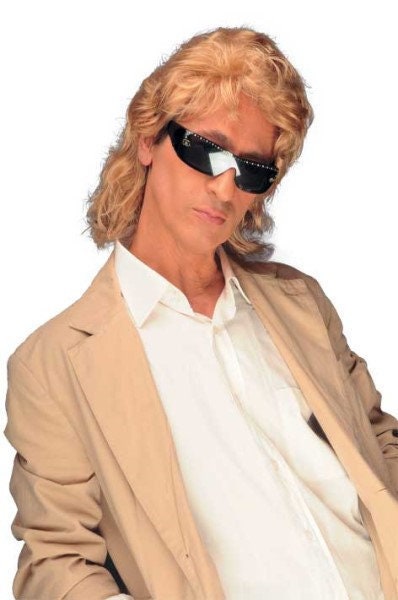Rod Stewart 1980's dirty blond male wig