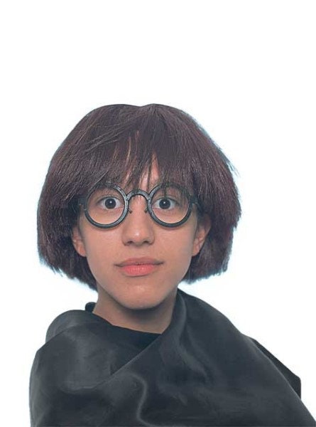 Harry young wizard's short straight brown wig