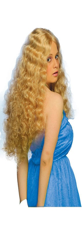 Alice i Eventyrland Blond Bølget Paryk 84 cm lang