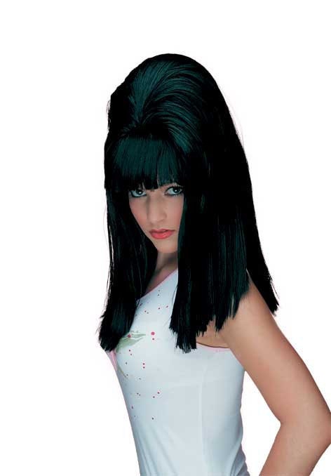 60's Beehive Black Tall wig