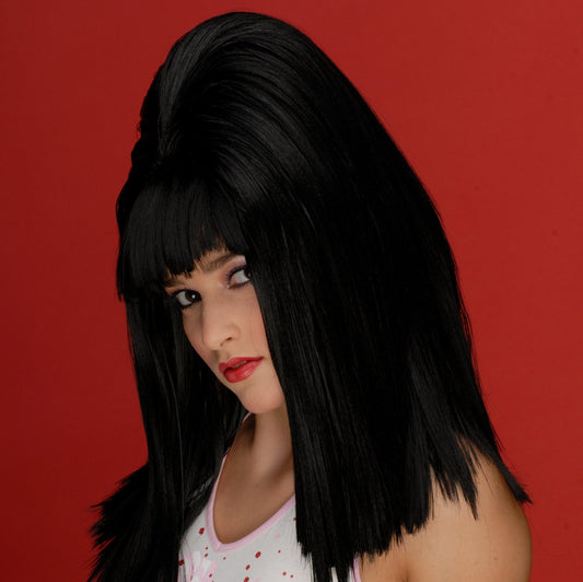 60's Beehive Black Tall wig