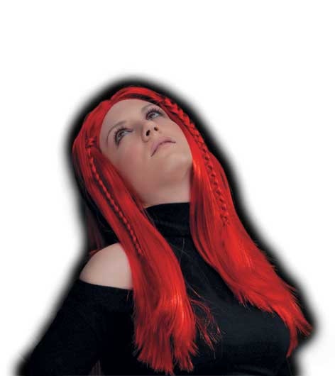 Ruby hot rød dæmon cosplay lang paryk