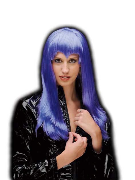 Dark Lady Dominatrix Purple Gothic Style Cosplay Costume Wig