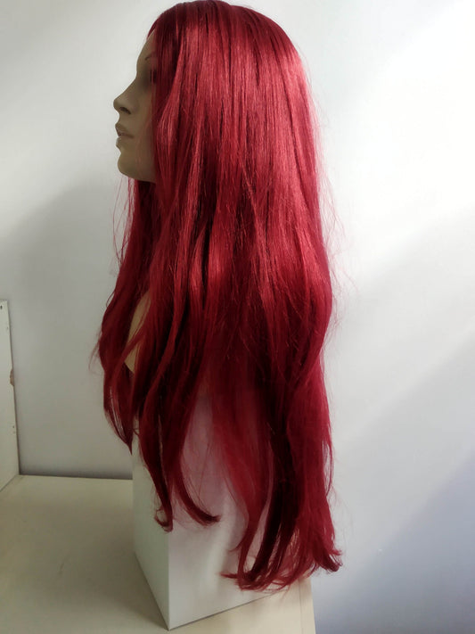 The Devil Fire Red Dark Vampiress Long 70 cm (26" )  Cosplay Costume Wig