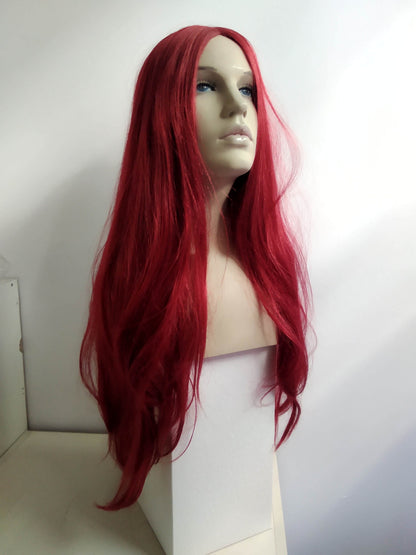 The Devil Fire Red Dark Vampiress Long 70 cm (26" )  Cosplay Costume Wig