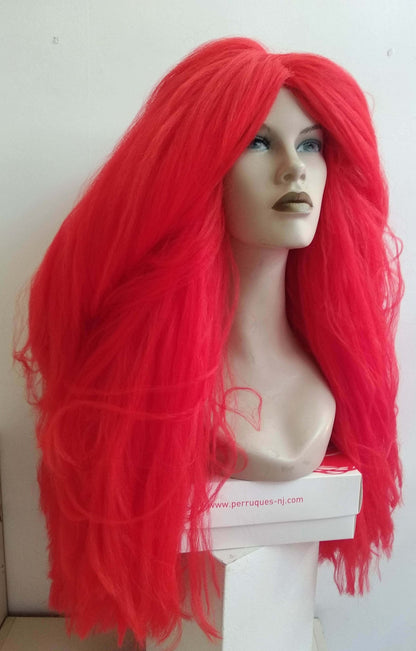 Titania  Red  Lady  Extra Long Texturised Costume Party Wig