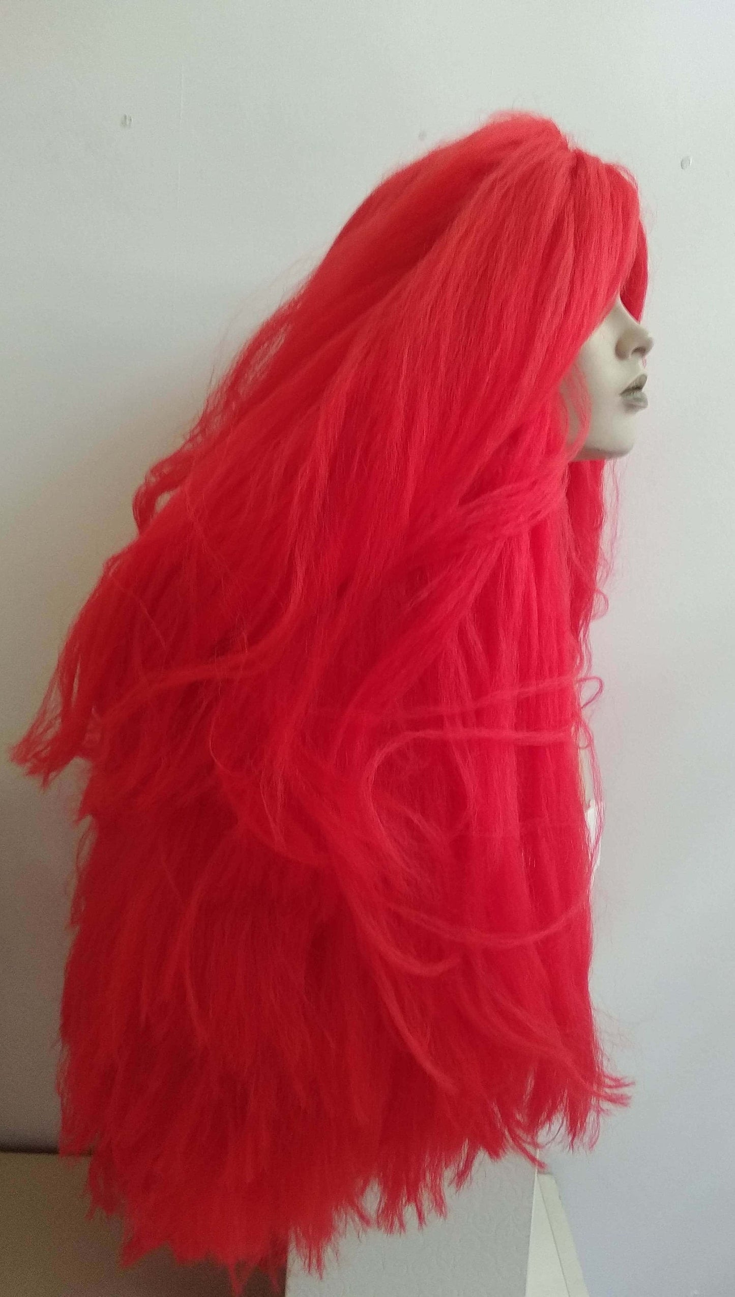 Titania  Red  Lady  Extra Long Texturised Costume Party Wig