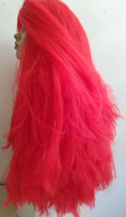 Titania  Red  Lady  Extra Long Texturised Costume Party Wig