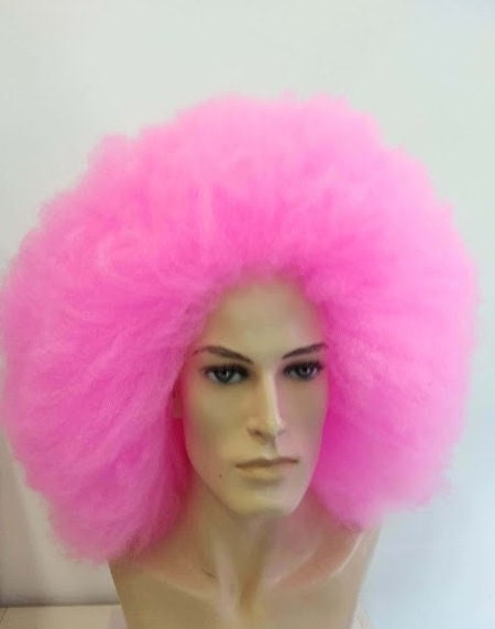 Large Pink Afro  Costume Wig