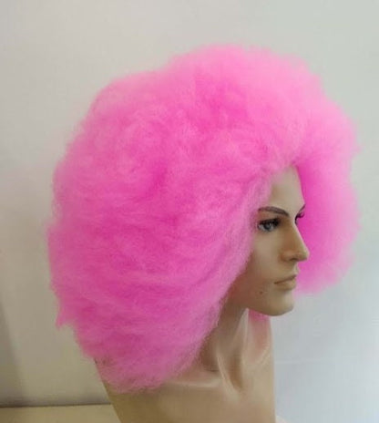Large Pink Afro  Costume Wig