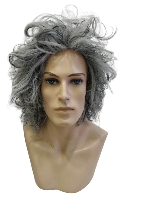 Maestro medium length Grey (Salt and Pepper) Powdered Matt Wig cosplay costume theatrical