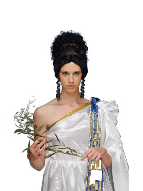 Ancient Greek Woman's Black Wig