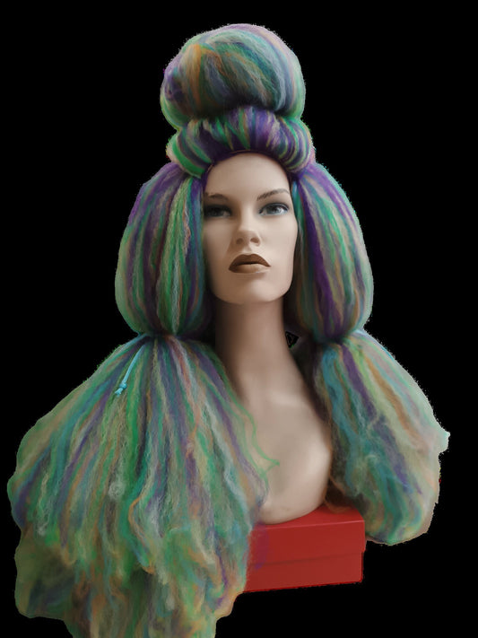 Rainbow in the Dark Long Texturised Costume Party Wig
