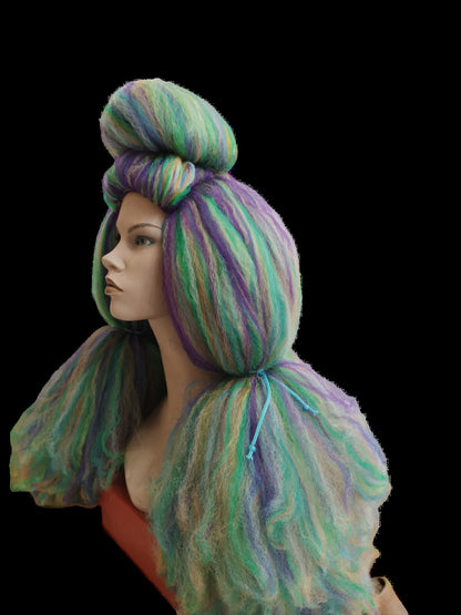 Rainbow in the Dark Long Texturised Costume Party Wig