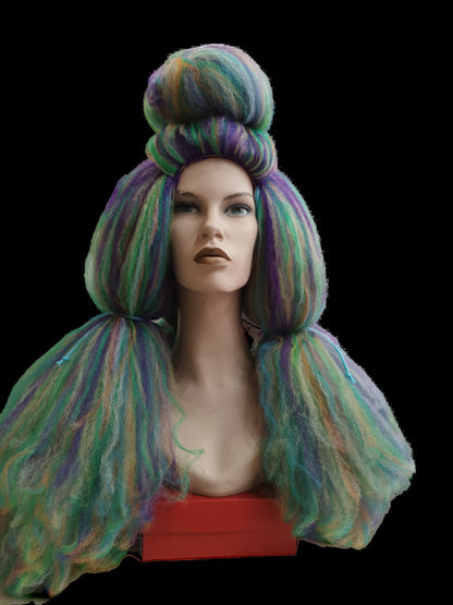 Rainbow in the Dark Long Texturised Costume Party Wig