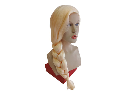 Blonde Princess Long Braid Cosplay Costume Wig