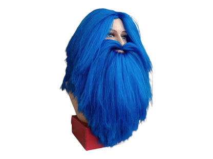 Barbebleu Σετ Μεγάλη Μπλε Περούκα και Γενιάδα