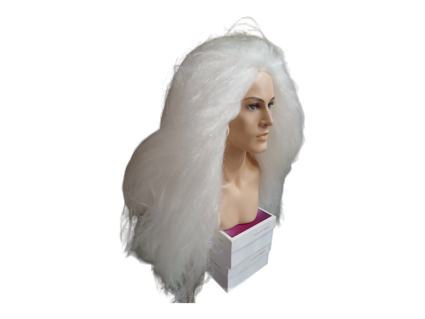 Titania  White  Lady  Extra Long Texturised Costume Party Wig