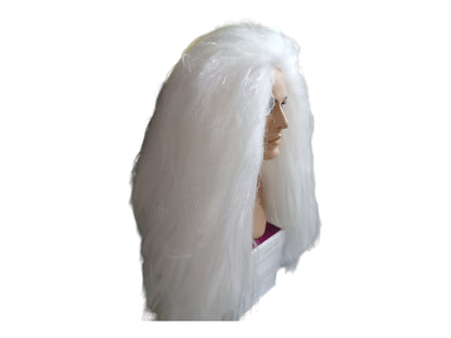 Titania  White  Lady  Extra Long Texturised Costume Party Wig