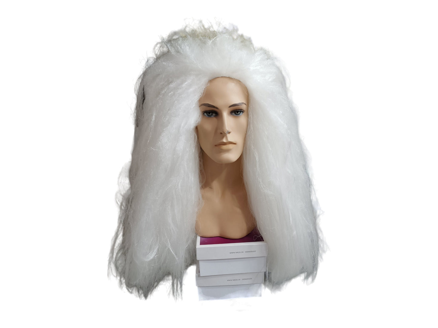 Titania  White  Lady  Extra Long Texturised Costume Party Wig