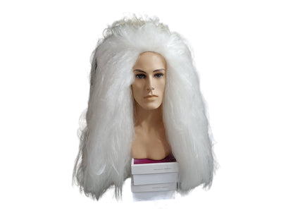 Titania  White  Lady  Extra Long Texturised Costume Party Wig