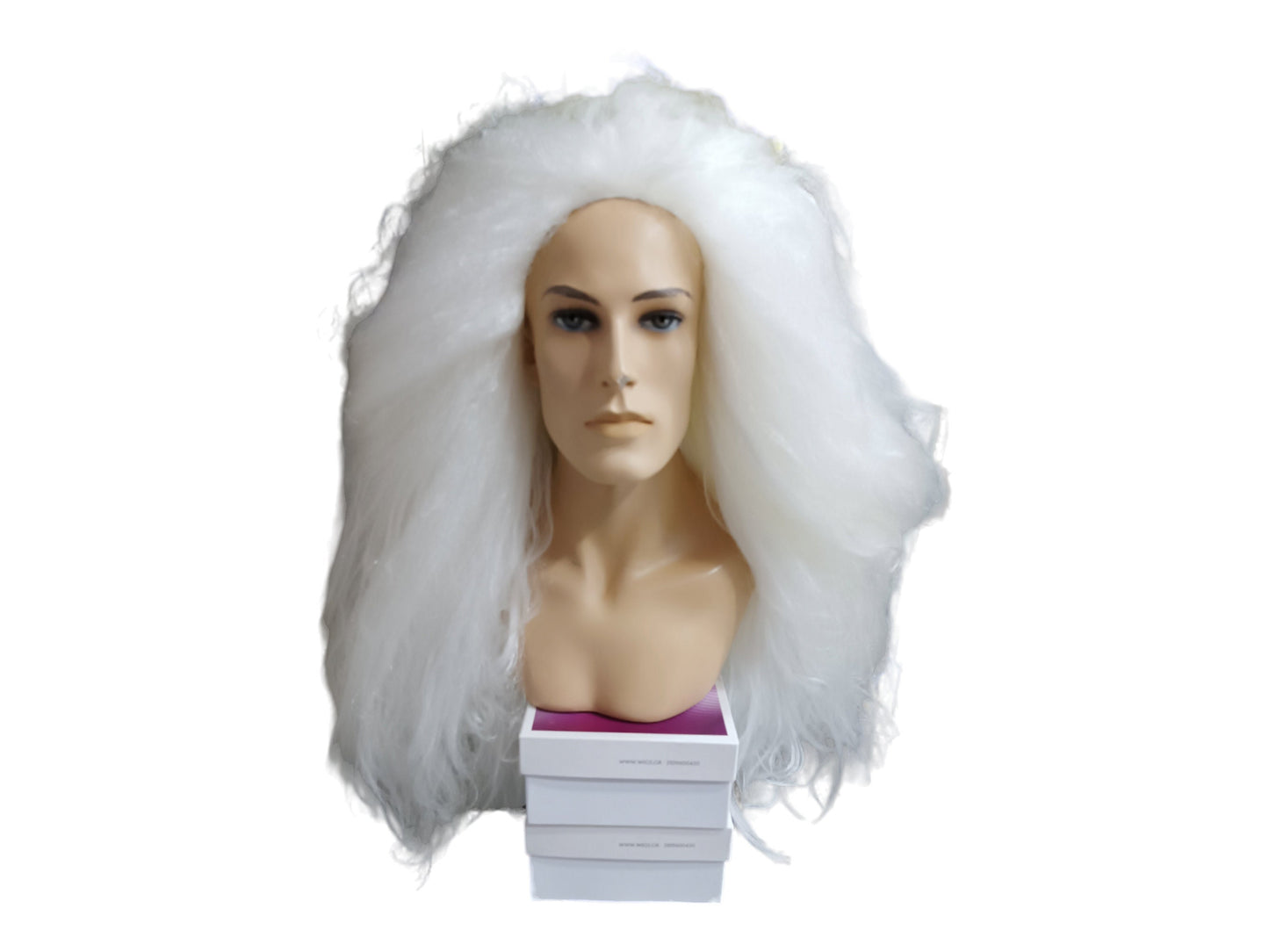 Titania  White  Lady  Extra Long Texturised Costume Party Wig