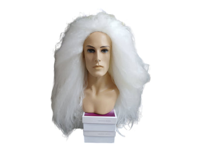 Titania  White  Lady  Extra Long Texturised Costume Party Wig