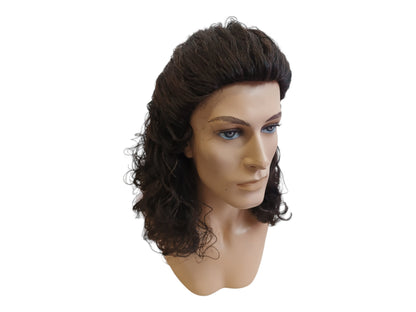 Jack Burton Brown long wavy Mullet men s  Wig
